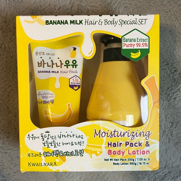 Grooming Kwailnara Banana Milk Hair Body Special Set Lotion Hair Pack